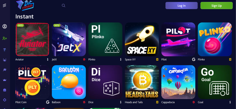 7Bit Casino Instant Win Games
