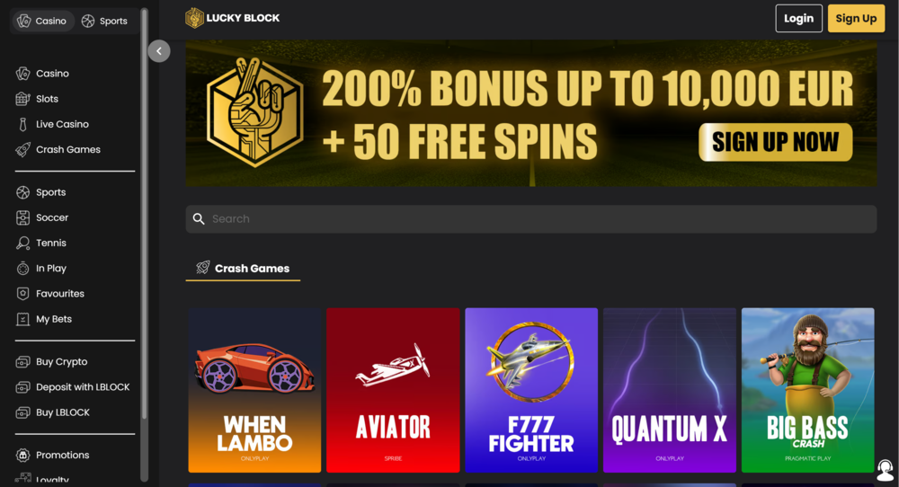 Lucky Block Crash Games