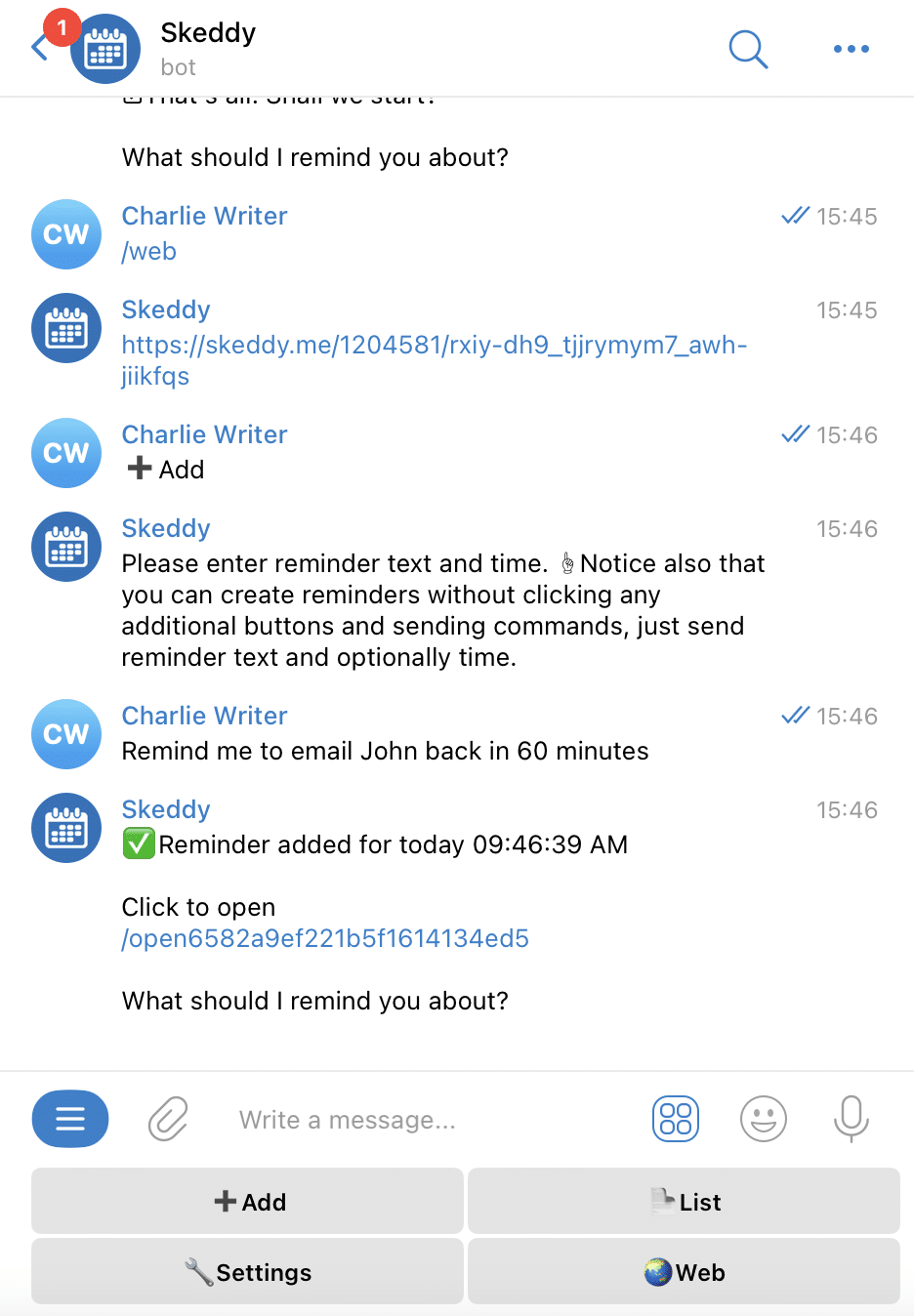 Skeddy Telegram Bot