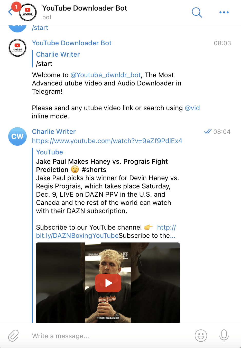 YouTube Downloader Telegram Bot